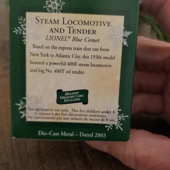 Lionel Steam Locomotive and Tender mini ornaments - Picture 4 of 4